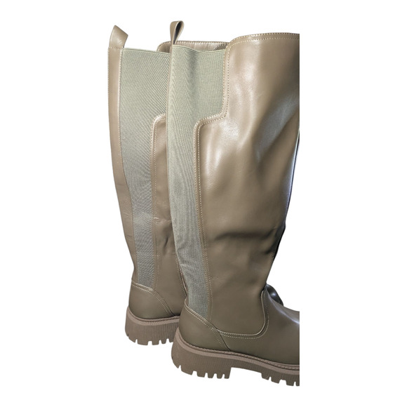 Teaieui Tan/Beige Women's Boots - Brand New - Mid to Lower Knee - Size 9.5 - Picture 9 of 9